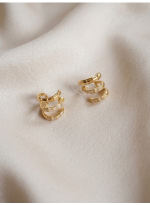 Mint Yeşili Çiçek Figürlü Gold Detaylı Küpe